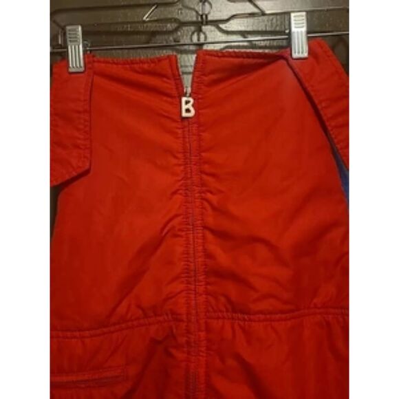 Bogner Red Snow Ski Bibs Overalls Snowboard Skiing Size 14 Long Vintage Retro - Picture 12 of 12